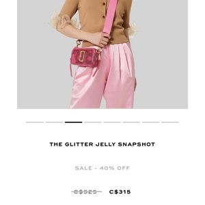 MARC JACOBS JELLY GLITTER SNAPSHOT SMALL CAMERABAG